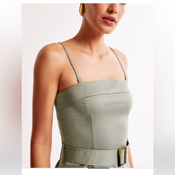 Abercrombie & Fitch Strapless Sage Green Dress - Picture 4 of 8